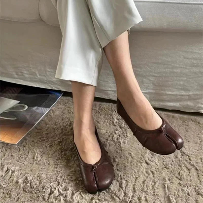 SOERA Bianca Split - Toe Leather Mules - Shoes -  Brown 36