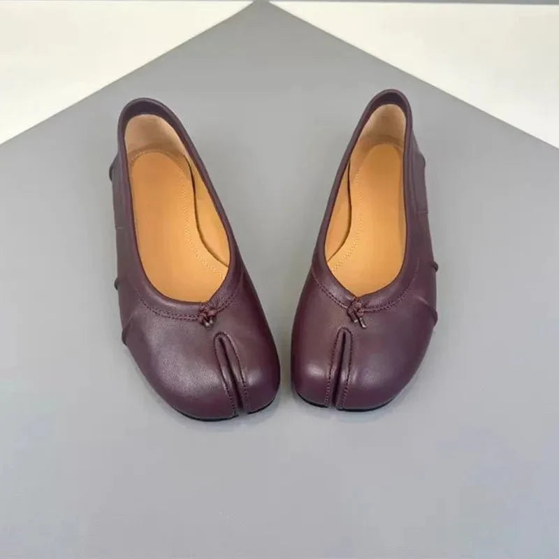 SOERA Bianca Split - Toe Leather Mules - Shoes -  Wine 36